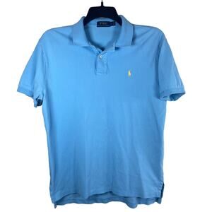 Polo‎ Ralph Lauren Polo Shirt Men’s Size Large Blue Cotton Short Sleeve Classic